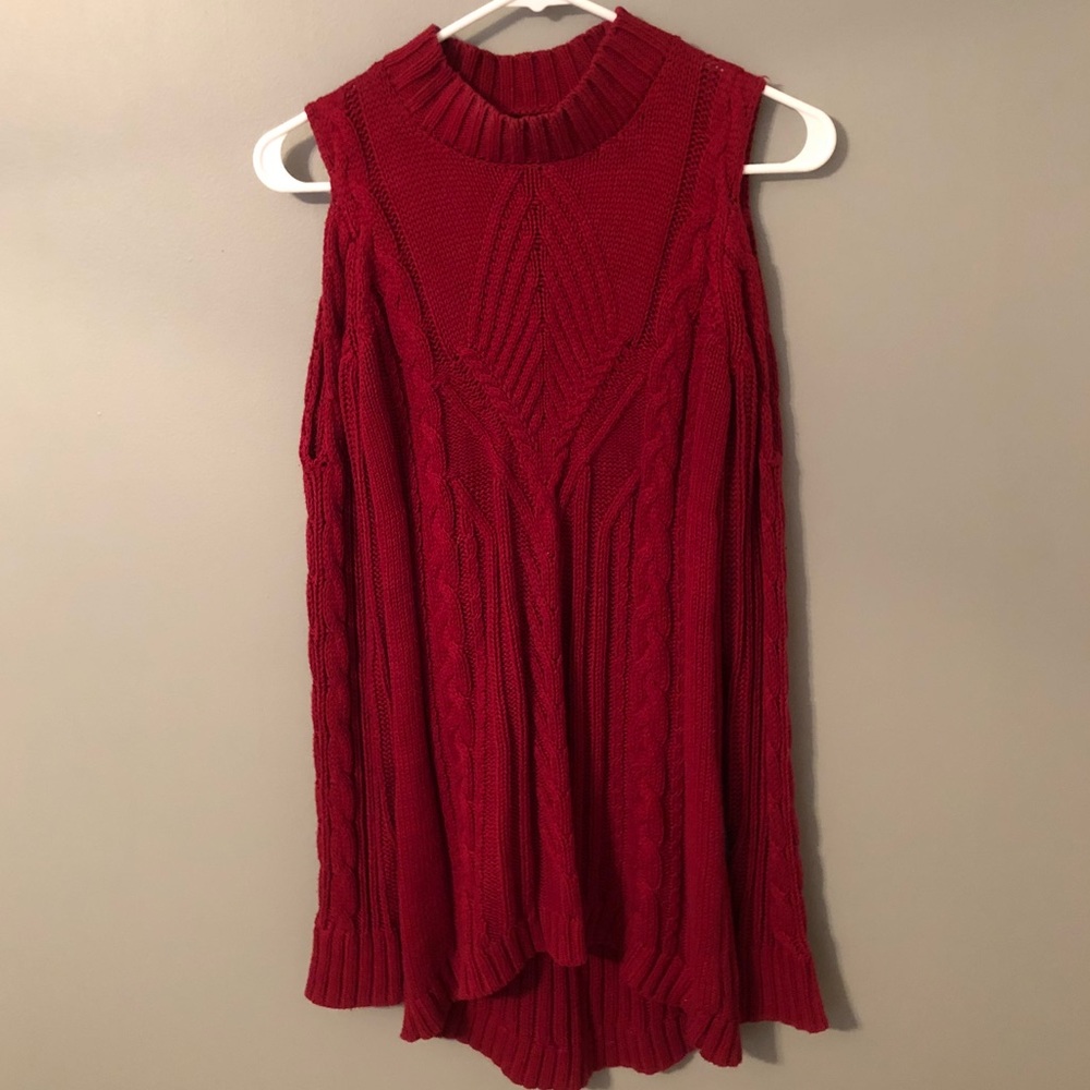 Jessica Simpson red sweater